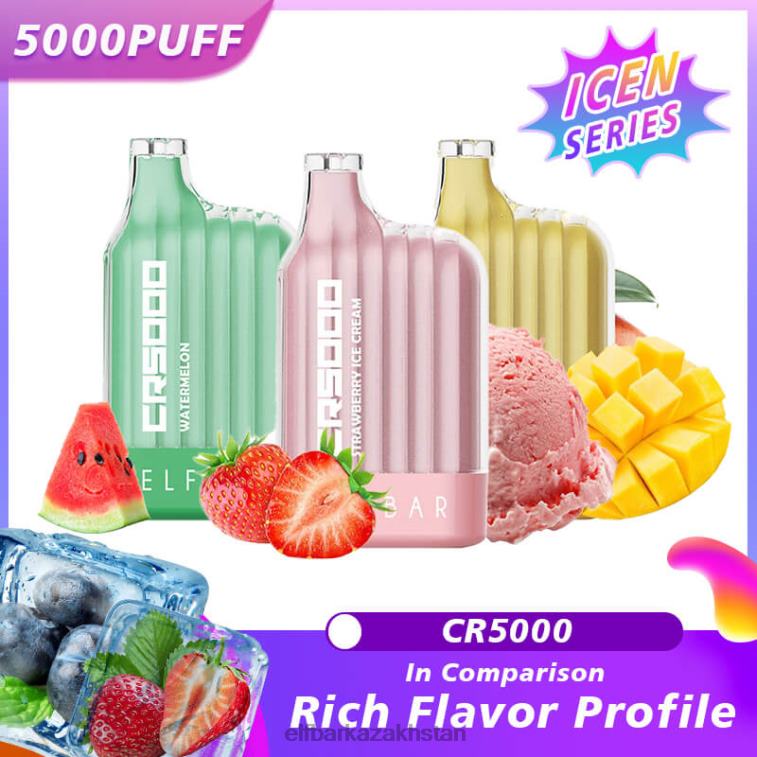 Best Flavor Disposable Vape CR5000 Ice Series ELFBAR Blue Razz Lemonade 8L86221
