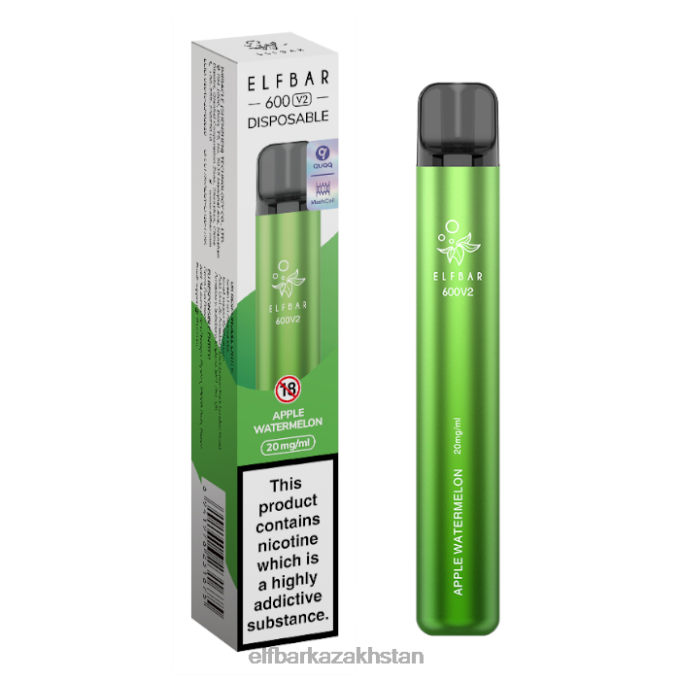 CV4D321 ELFBAR 600V2 Disposable Vape - 20mg Apple Watermelon