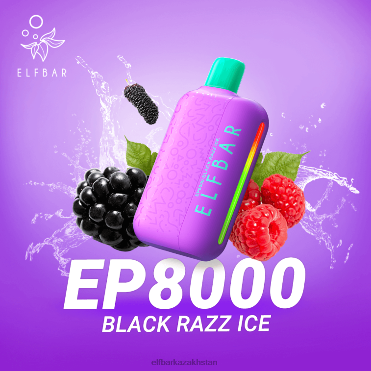 Disposable Vape New EP8000 Puffs ELFBAR Black Razz Ice 8L86270