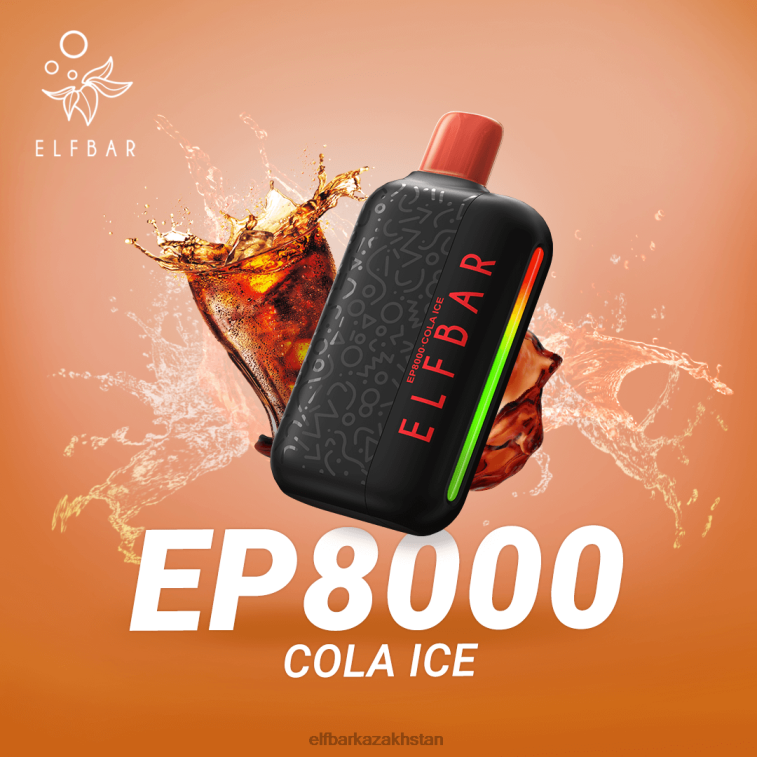 Disposable Vape New EP8000 Puffs ELFBAR Cola Ice 8L86263