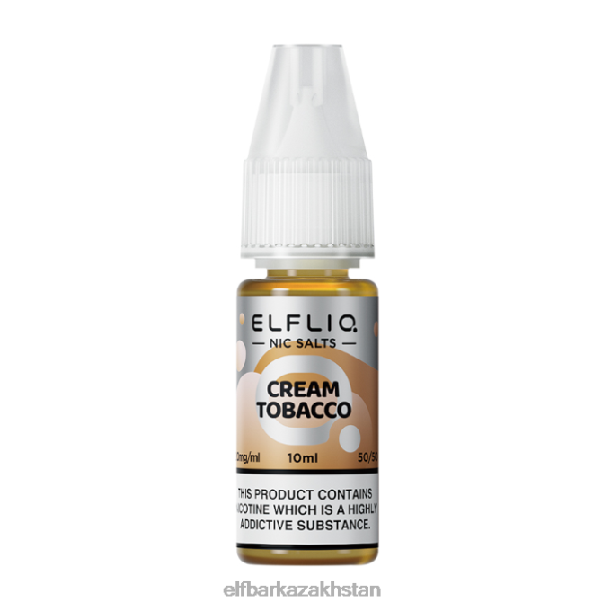 CV4D3211 ELFBAR ELFLIQ Cream Tobacco Nic Salts -10ml-10 mg/ml Original