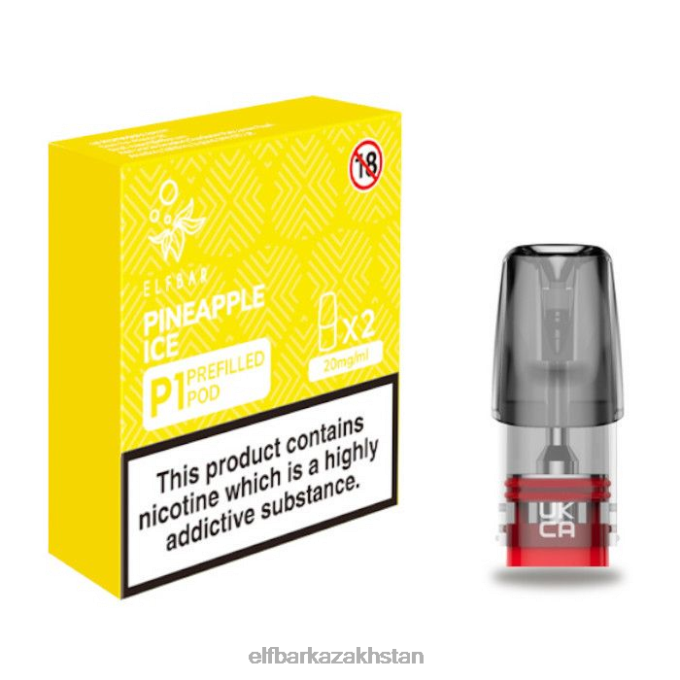 CV4D3151 ELFBAR Mate 500 P1 Pre-Filled Pods - 20mg (2 Pack) Pineapple Ice Original