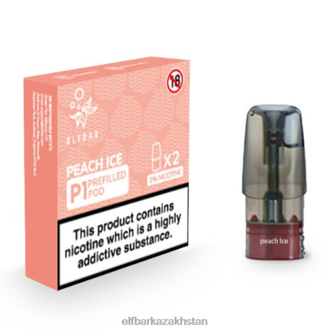 CV4D3152 ELFBAR Mate 500 P1 Pre-Filled Pods - 20mg (2 Pack) Peach Ice