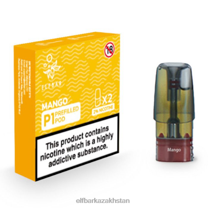 CV4D3153 ELFBAR Mate 500 P1 Pre-Filled Pods - 20mg (2 Pack) Mango