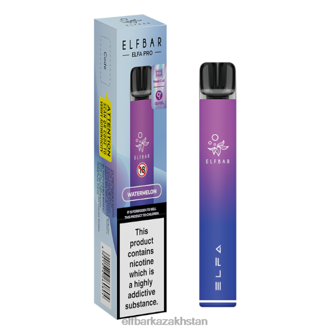 CV4D367 ELFBAR ELFA PRO Pod Kit - Rechargeable Aurora Purple + Watermelon Prefilled Pod
