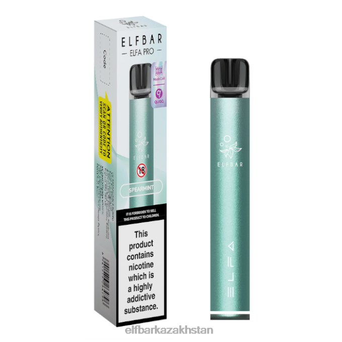 CV4D377 ELFBAR ELFA PRO Pod Kit - Rechargeable Twilight Cyan + Spearmint Prefilled Pod