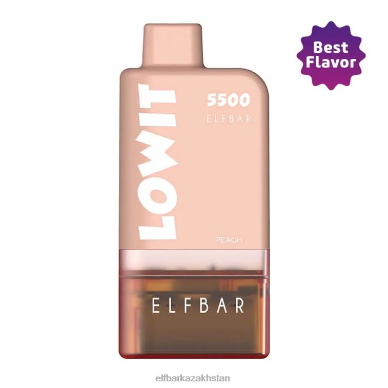 Prefilled Pod Kit LOWIT 5500 2%Nic Peach ELFBAR Peach Pod+Brown Battery 8L862137