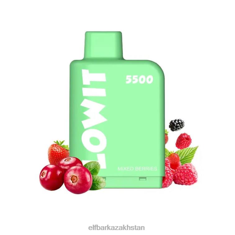 Prefilled Pod LOWIT 5500 Puffs 2%Nic ELFBAR Cherry Grape Lemonade 8L862148